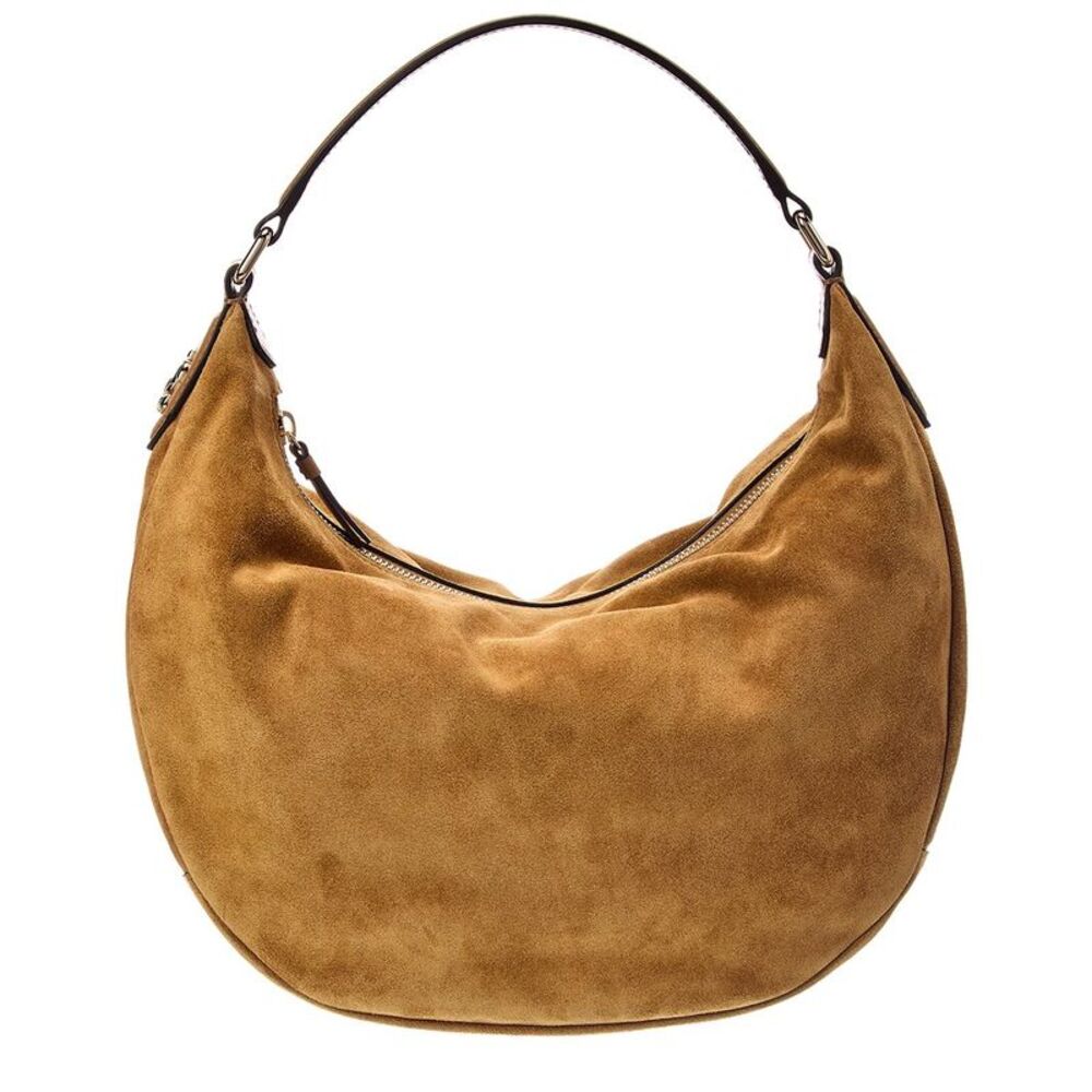 Jimmy Choo Bets Medium Suede Hobo Bag, Brown